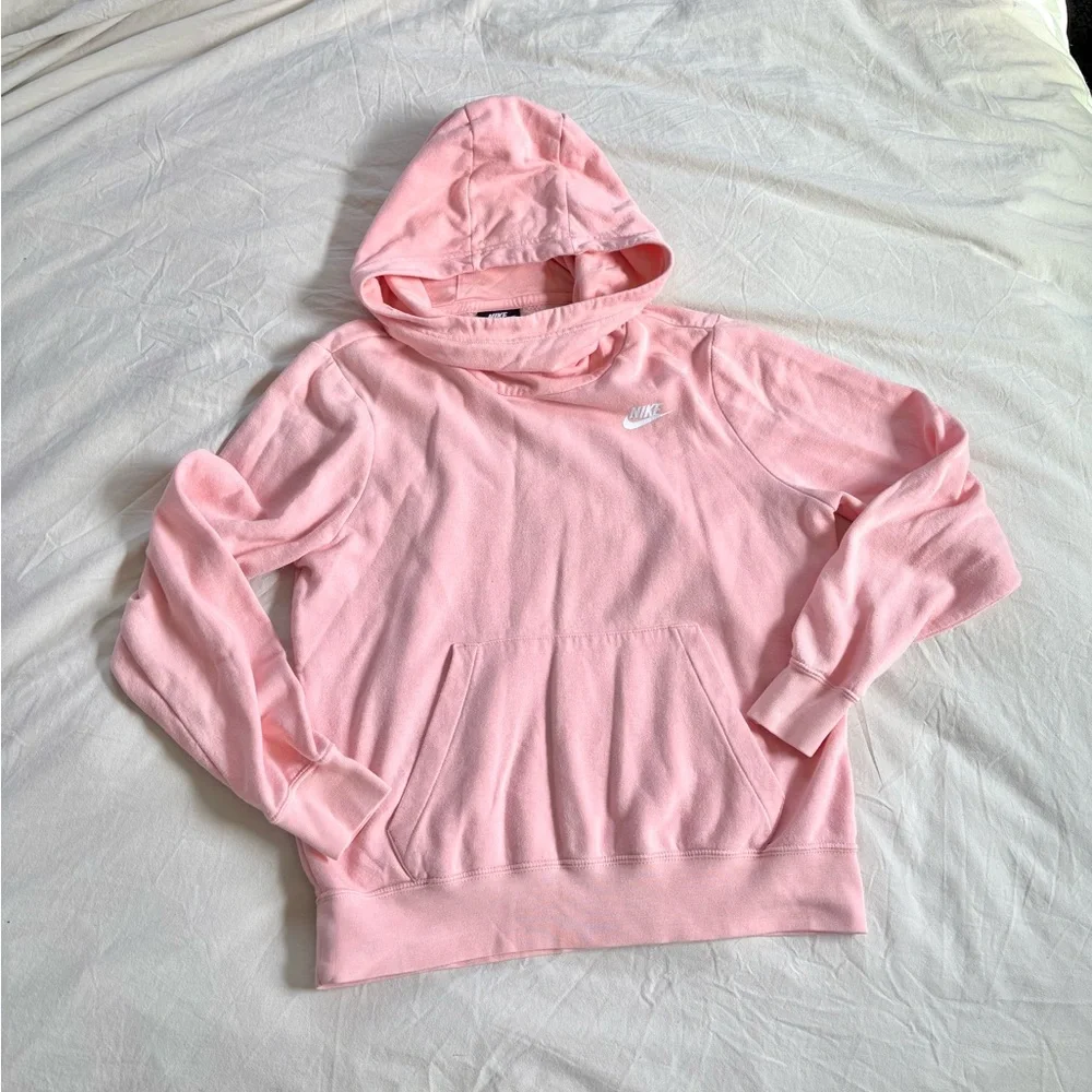 Nike Pink Funnel Neck Hoodie - Picture 3 of 5